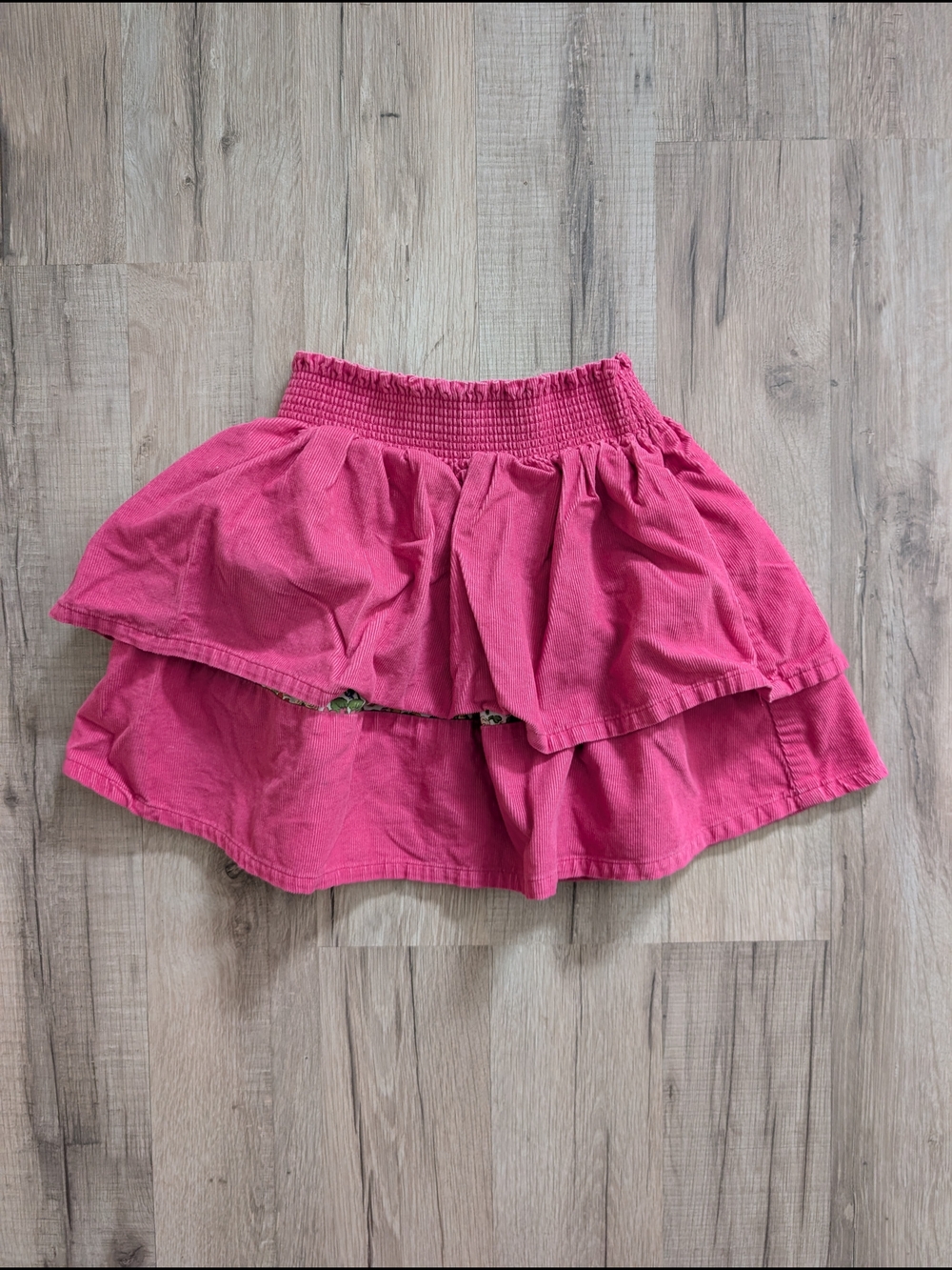 Mini Boden Hot Pink Tiered Skirt, 3-4Y (V9)